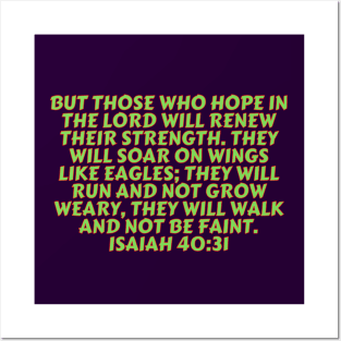 Bible Verse Isaiah 40:31 Posters and Art